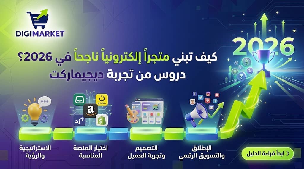 كيف تبني متجراً إلكترونياً ناجحاً في 2026 | DigiMarket